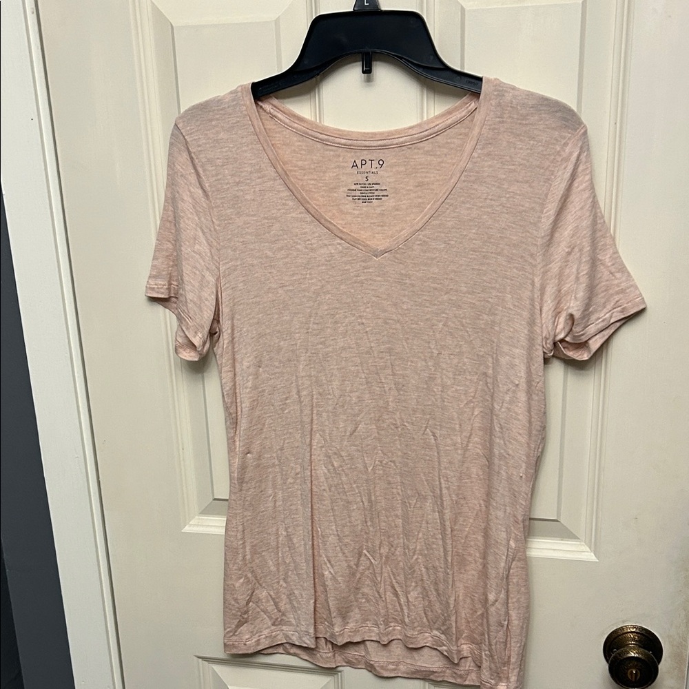 Apt. 9 Women's Light Pink Short Sleeve Tee